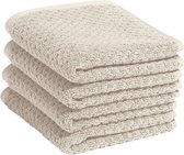 Yumeko serviettes invité pois sable blanc 30x50 - 4 pcs
