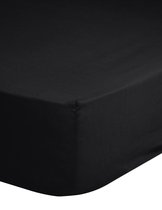 Jersey hoeslaken, zwart - 180 x 220 cm