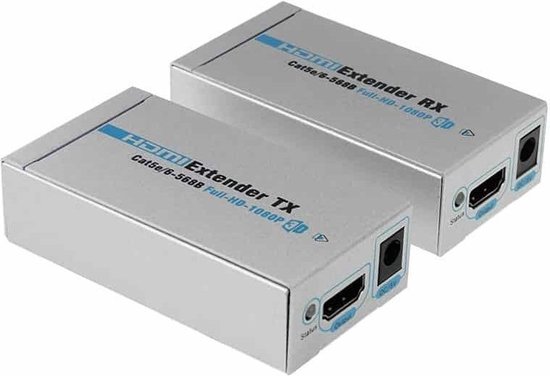 PW-HT202P (POC) HDMI-extender 165ft / 50m verliesvrije transmissie via enkele Cat5e / 6 Full HD 1080P-ondersteuning 3D EDID One-voeding (UTP zender en ontvanger