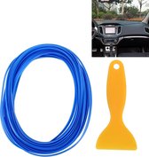 5 m flexibele trim voor diy auto auto-interieur molding trim decoratieve lijn strip met film schraper (blauw)