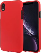 MERCURY GOOSPERY SOFT FEELING Vloeibare TPU Drop-proof zachte hoes voor iPhone XR (rood)