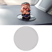 Car Auto Round Soft Rubber Dashboard Antislip Pad Mat voor telefoon / GPS / MP4 / MP3, Diameter: 8 cm (transparant)