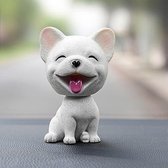 Hoogwaardige Schudden Hond Auto Ornamenten Harsen Mooie Franse Bulldog Cartoon Hond Nieuwjaar Geschenken met Dubbelzijdig Plakband