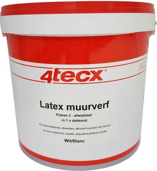 4tecx Latex Wit Afwasbaar Superdek 5L