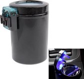 Noctilucent ABS auto-asbak met LED-licht (zwart)