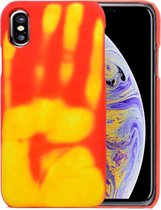 Thermische sensor verkleuring Beschermende achterkant Case voor iPhone XS Max (oranje)