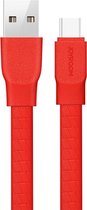 JOYROOM L127 2,4 A 1,2 m Type C naar USB Snel oplaadsnoer Platte oplaadkabel, voor Samsung / Huawei P9 / Xiaomi 5 / Meizu Pro 5 / LG / HTC en andere smartphones (rood)