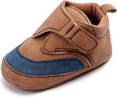 Bruine kunst-leren schoenen - Kunstleer - Maat 18 - Zachte zool - 0 tot 6 maanden