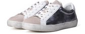 KUNOKA Alex scaly silver - Sneakers Dames - maat 37 - Wit Zilver Ivoor