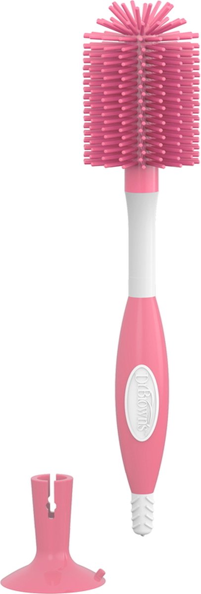 Dr. Brown's Flessenborstel - Roze - Siliconen — afbeelding 2
