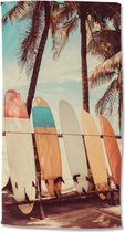 Droomtextiel Surfplanken strandlaken - Handdoek 100x180 cm - Heerlijk Zacht - Poly Velours