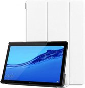 Tablet hoes geschikt voor Huawei MediaPad T5 10 - Tri-fold Book Case - Wit