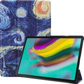 Samsung Galaxy Tab S5e hoes - Tri-Fold Book Case - Sterrenhemel