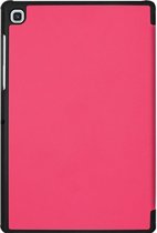 Tablet hoes geschikt voor Samsung Galaxy Tab S5e hoes - Tri-Fold Book Case - Magenta