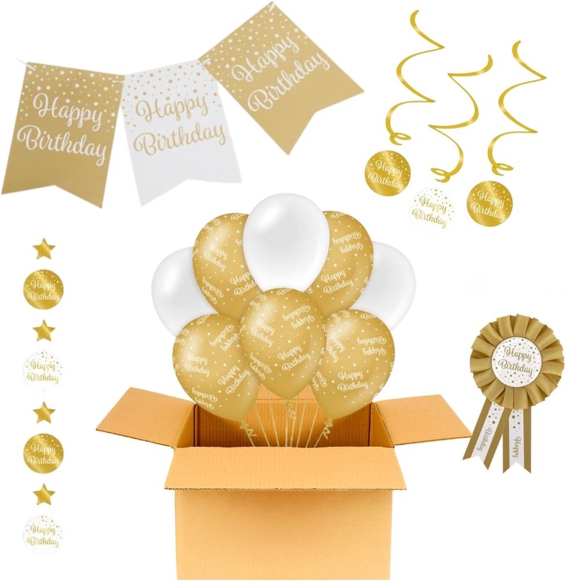 Goud Wit Versiering Pakket