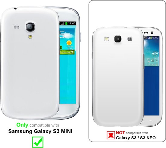 nikkel Begeleiden toezicht houden op Cadorabo Hoesje voor Samsung Galaxy S3 MINI in FROSTY BLAUW - Hard Case  beschermhoes... | bol.com
