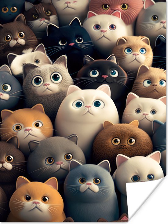 Poster Katten - Dieren - Poes - Design - Meiden - Jongens