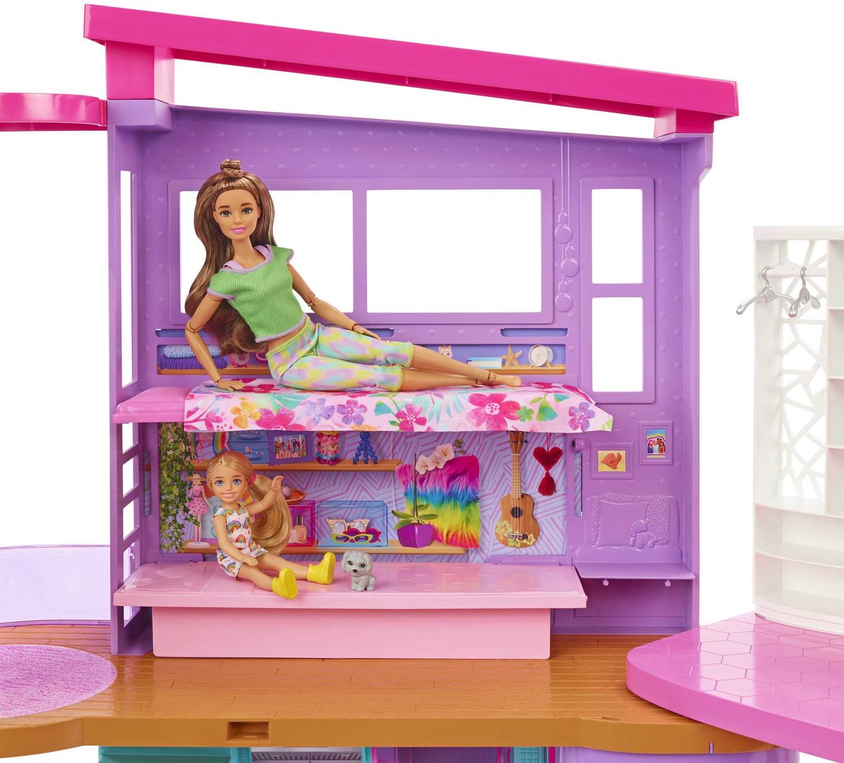 Barbie Malibu Huis - Barbie huis - 2 verdiepingen met barbie meubels |  bol.com