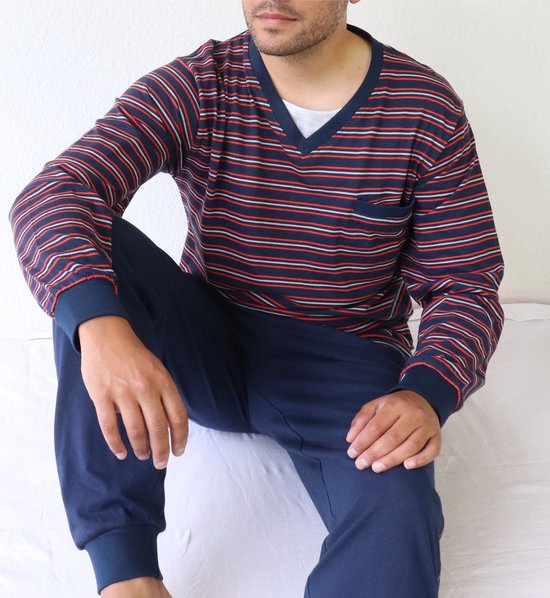 Gentlemen - heren pyjama 114248 - double jersey - V-hals Gentlemen - heren pyjama 114248 - double jersey - V-hals
