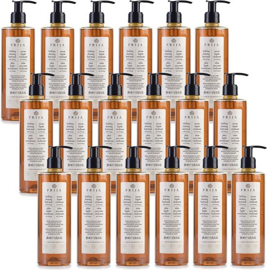 PRIJA Vloeibare zeep met ginseng-extract, met pompje VEGAN, 18x 380 ml
