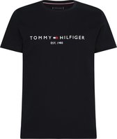 Tommy Hilfiger - Logo T-shirt Donkerblauw - Maat L - Modern-fit