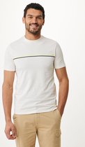 Short Sleeve T-shirt With Stripe Chest Print Mannen - Off White - Maat XL