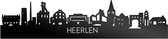 Skyline Heerlen Zwart Glanzend - 100 cm - Woondecoratie - Wanddecoratie - Meer steden beschikbaar - Woonkamer idee - City Art - Steden kunst - Cadeau voor hem - Cadeau voor haar - Jubileum - Trouwerij - WoodWideCities