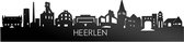 Skyline Heerlen Zwart Glanzend - 80 cm - Woondecoratie - Wanddecoratie - Meer steden beschikbaar - Woonkamer idee - City Art - Steden kunst - Cadeau voor hem - Cadeau voor haar - Jubileum - Trouwerij - WoodWideCities