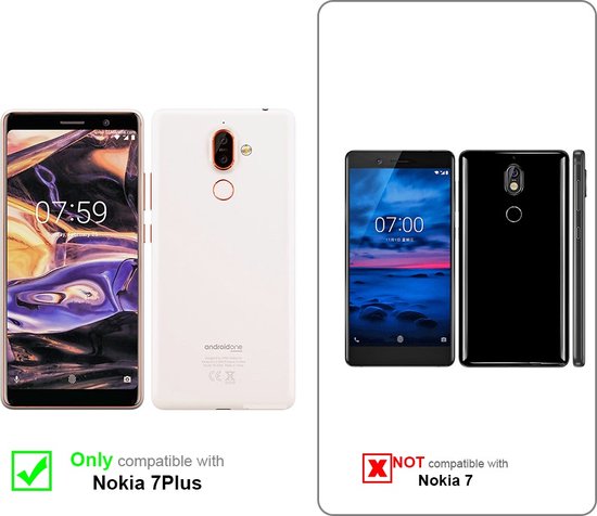 Coque Cadorabo pour Nokia 7 PLUS en FROST BLACK - Coque de protection en silicone TPU souple