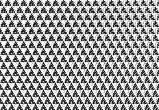 Fotobehang - Vlies Behang - Driehoeken zwart-wit - 254 x 184 cm