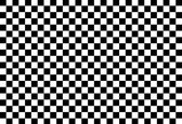 Fotobehang - Vlies Behang - Geometrische zwart-wit vierkanten - 520 x 318 cm
