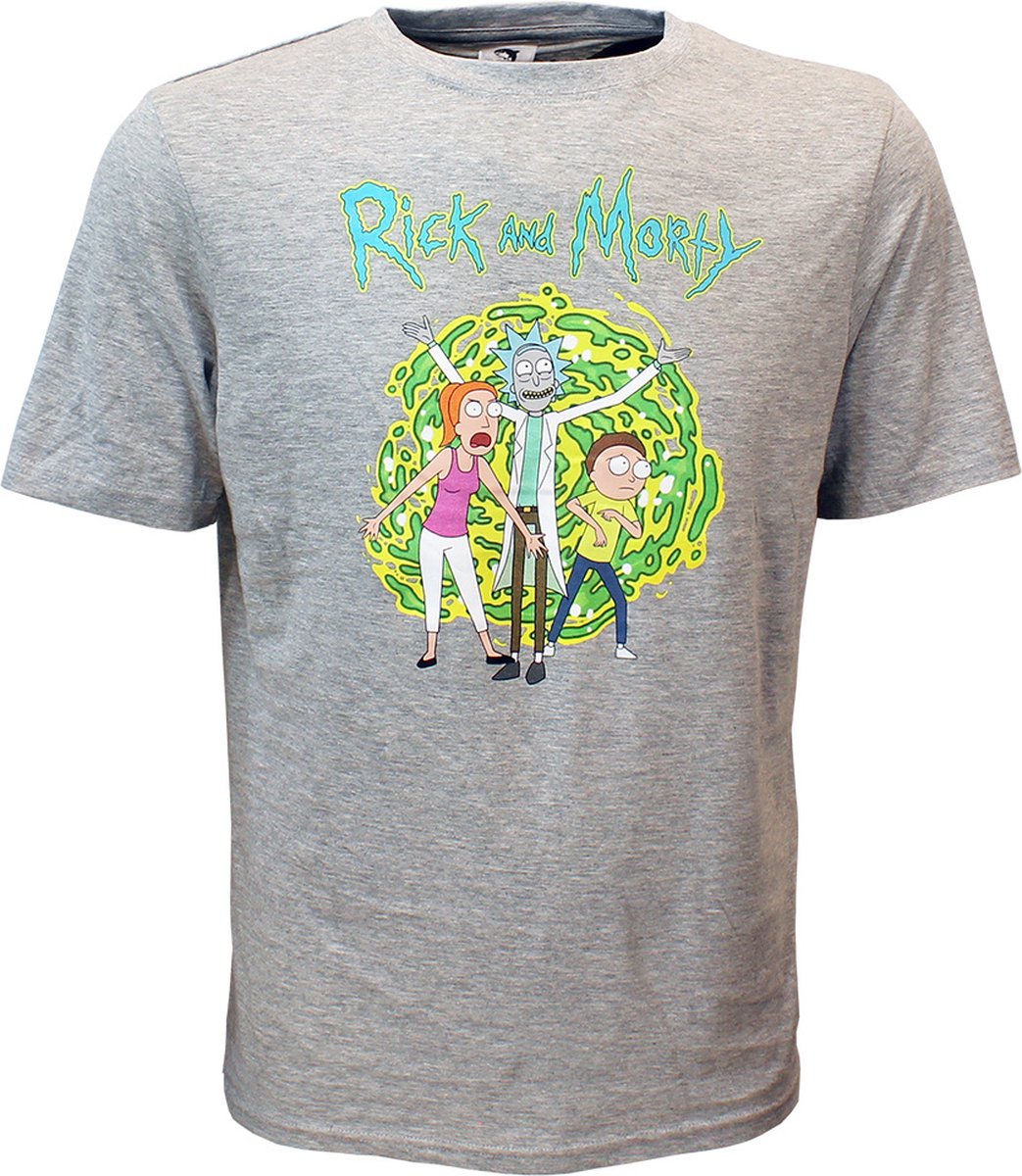 Rick and Morty Summer Morty & Rick T-Shirt Grijs - Officiële Merchandise - XXL