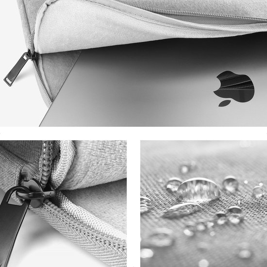 Housse pour ordinateur portable 13 pouces - Housse pour ordinateur portable adaptée au MacBook Pro 14 pouces - Housse pour tablette - avec pochette organiseur de câbles - Grijs
