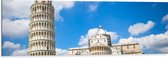 WallClassics - Dibond - Toeristische Toren van Pisa in Italië - 120x40 cm Foto op Aluminium (Met Ophangsysteem)