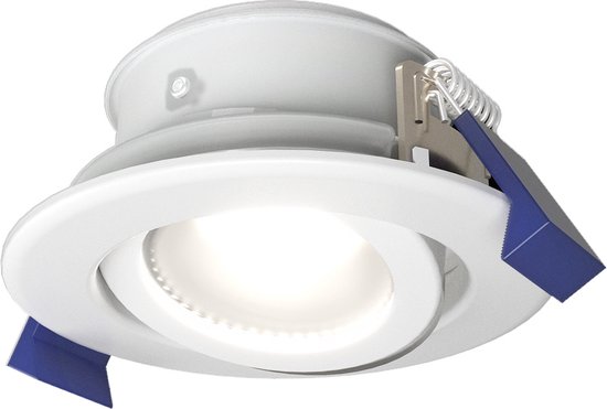 Lima LED inbouwspot - Kantelbaar - 6000K - Daglicht wit - IP65 waterdicht en stofdicht - Buiten - Badkamer - GU10 verwisselbare lichtbron - 5 Watt - Veiligheidsglas - Wit - 2 jaar garantie