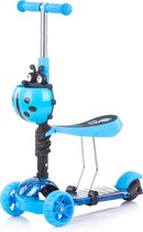 Chipolino Step Kiddy Evo - Trottinette avec siège - 2 en 1 - Tricycle - Roues LED - Blauw