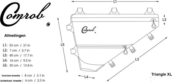 BIKEPACKING Frametas fietstas driehoek Comrob triangle XL 9 liter van Bike — afbeelding 2