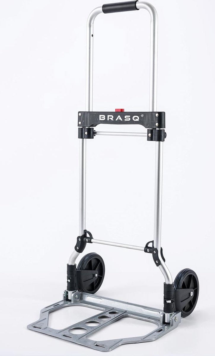 BRASQ Steekwagen opvouwbaar 75 kg Transportwagen Plateauwagen Aluminium - Brasq
