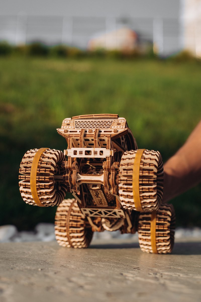 Wood Trick – Modelbouw 3D houten puzzel – Monster truck (WDTK015) – 556 stuks - Geen lijm noch verf nodig! — afbeelding 6