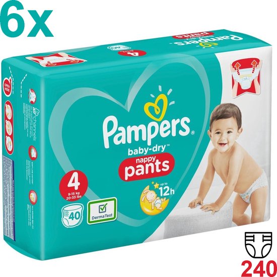 Pampers - Bébé Dry Pants - Couches Taille 4 (9-15 kg) - 40 Pièces