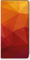 Stand Case geschikt voor Samsung Galaxy A21s Polygon Red