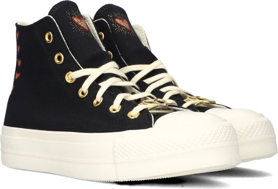 Converse Chuck Taylor All Star Lift Platform Hoge sneakers - Dames - Zwart  - Maat 42,5 | bol.com