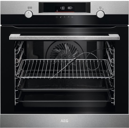 AEG BPK556360M 71 L 3500 W A+ Noir, Acier inoxydable