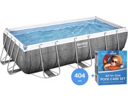 404 x 201 x 100 cm Bestway Power Steel Zwembad + Complete Onderhoud Set