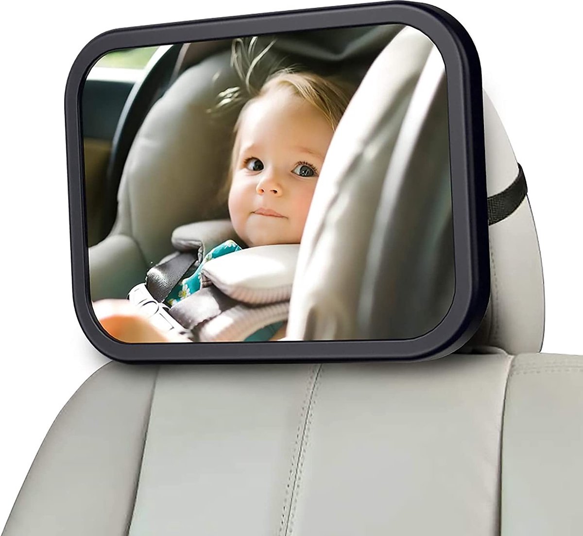 Ezimoov - Miroir Voiture Bébé Siège arrière - Rétroviseur Siège-auto Dos à la Route pour Voir Votre Enfant en Toute Sécurité - Eco-Friendly Matière rpet et Emballage Recyclable - Vue Large et