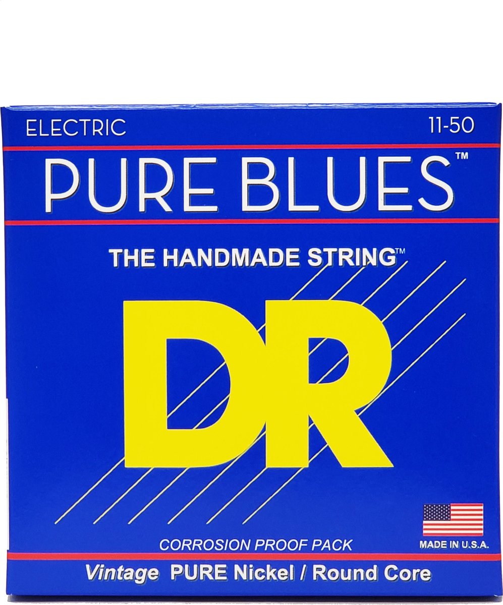 DR PHR-11 Pure Blues Vintage Pure Nickel Electric Guitar Strings 11-50 - Elektrische gitaarsnaren