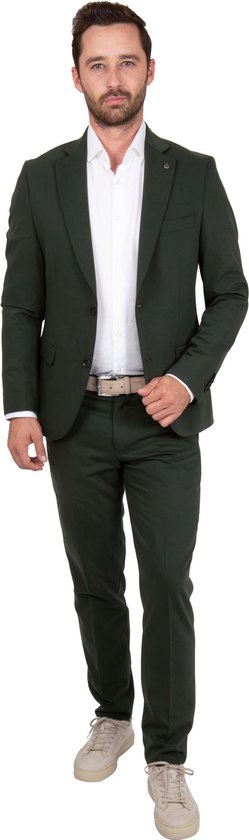 Suitable - Kostuum Donkergroen - Heren - Maat 46 - Modern-fit | bol.com