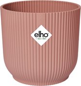 Elho Vibes Fold Rond 30 - Bloempot voor Binnen - 100% Gerecycled Plastic - Ø 29.5 x H 27.2 cm - Delicaat Roze