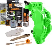 Kit de peinture pour étriers de frein Foliatec - Vert NEON - 4 composants - Nettoyant pour freins inclus