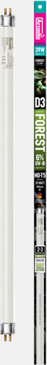Arcadia D3 Forest T5 UVB-lamp 6% 865mm 39W voor bosreptielen